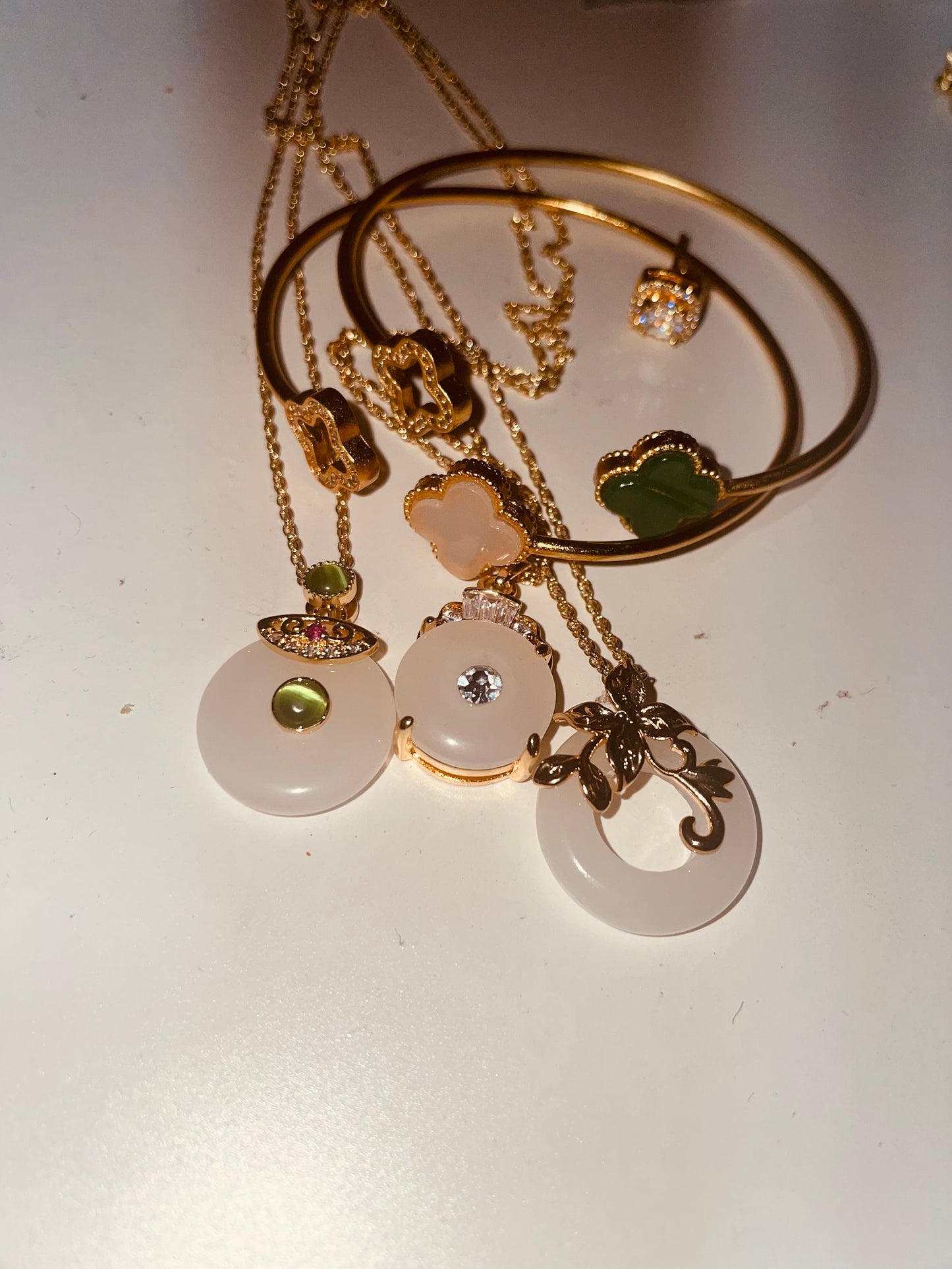 White jade necklaces