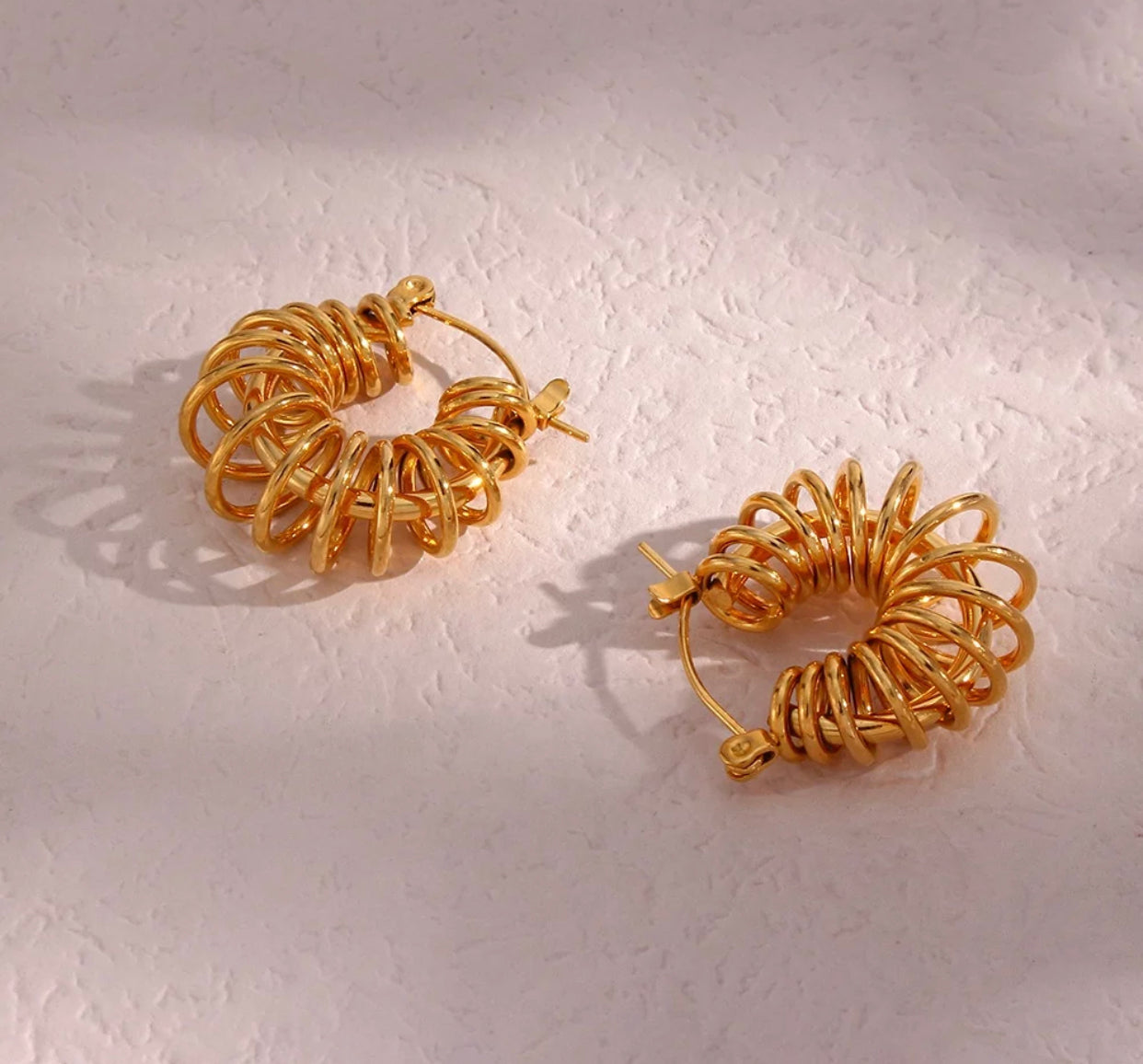Spring wire earrings